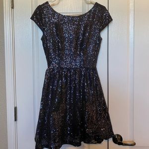 Navy Sequin Dress